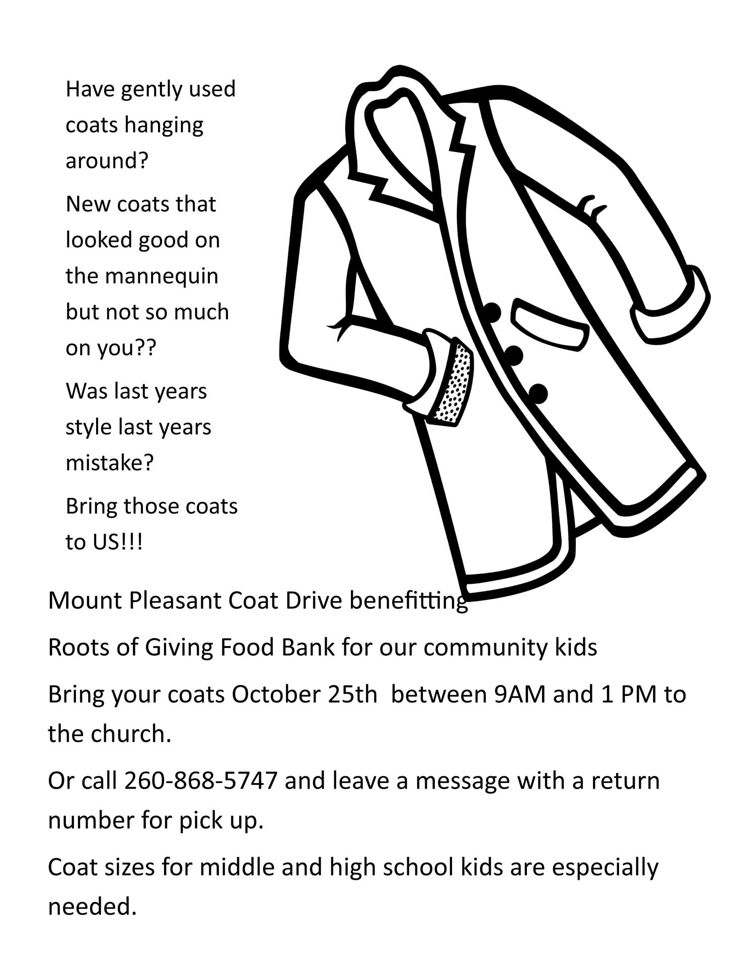 Coat Drive flier 1